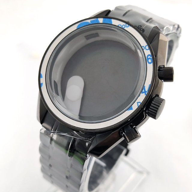 OUMASHI Uhrenzubehör, Gehäuse Edelstahl, Schwarz, 40 mm, Quarz - Bild 1