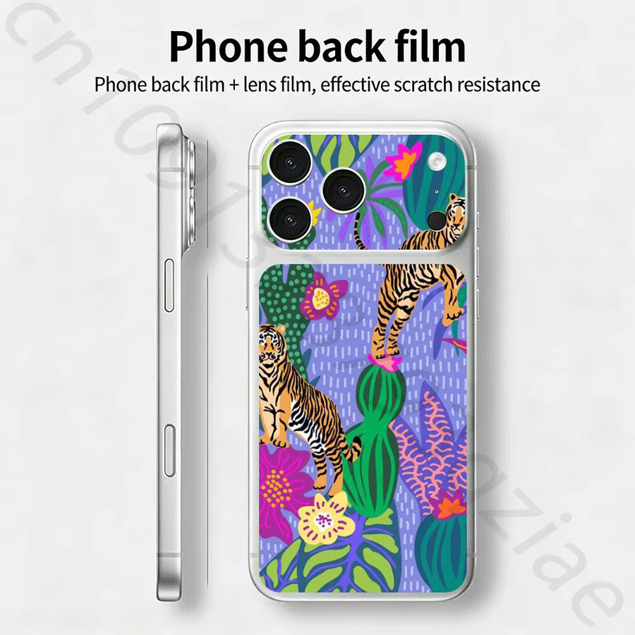 FlowER Rückseitenschutzfolie für iPhone 17 Pro Max und iPhone 17 Pro, 3D Skin Wrap Aufkleber mit vollständiger Abdeckung, Multicolor - Bild 4