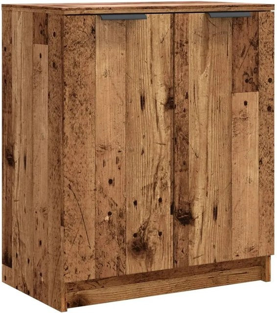 vidaXL Schuhschrank in Altholz-Optik aus Holzwerkstoff, Farbe: Braun, B/T/H: 59 x 35 x 70 cm - Bild 1