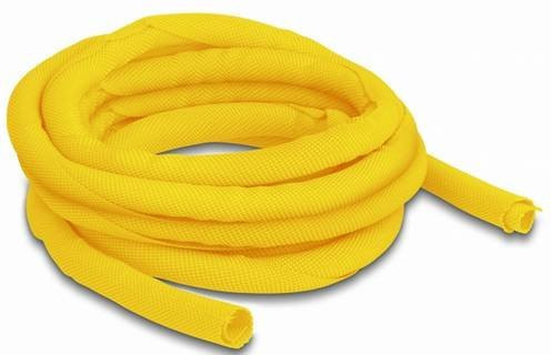 Delock Kabel-Bündelschlauch aus Polyester in Gelb, Durchmesser: 10 mm, Länge: 5 m - Bild 1