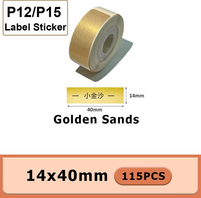 KingJim P12 Selbstklebende Thermopapierrollen für Etikettiergeräte, Weiß, B: 14 mm, H: 40 mm - Bild 1