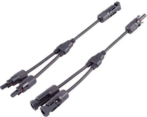 BKL Electronic 2/1 Y-Stecker 6mm² in Schwarz mit 0,30 m Kabellänge - Bild 1
