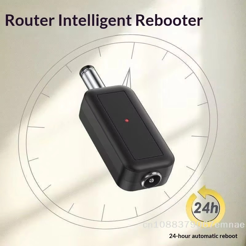 ZYAS Automatisches Router-Neustart-Tool mit WiFi-Steuerung, 5V-24V, 5,5x2,1mm Barrel Plug, Schwarz - Bild 3