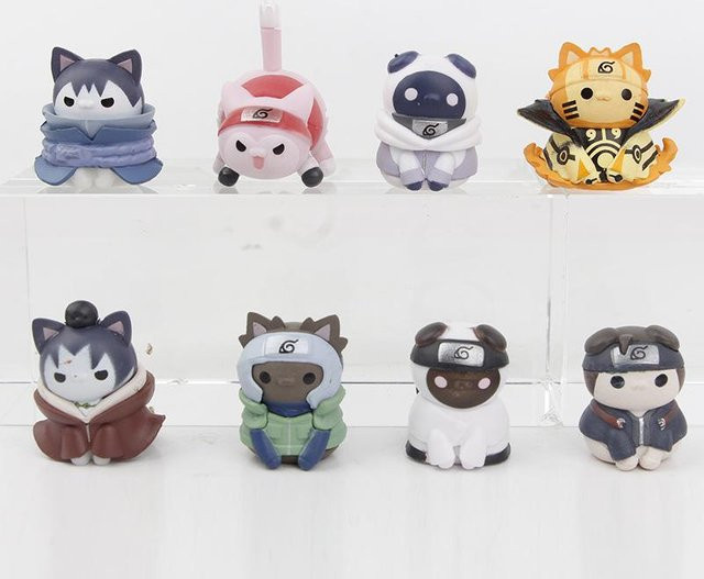 Yiran toy 1 Naruto Kakashi Sasuke Katze Actionfigur Puppe Modell 8-teiliges Set - Bild 1
