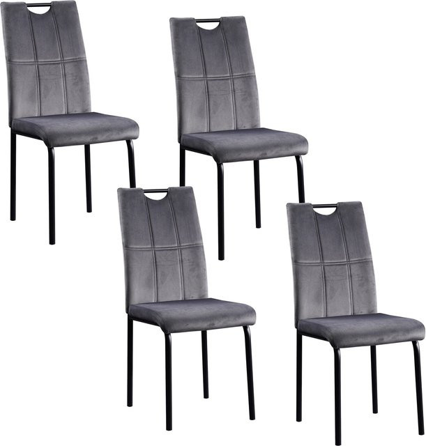 HTI-Living Stuhl Denton Velvet 4er-Set - Bild 1