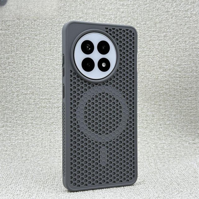 MagSafe Schutzhülle für OnePlus 13, OnePlus 12 und OnePlus A5 Pro, Magnetisches kabelloses Laden, Stoßfestes mattes PC Cover in Grau - Bild 1