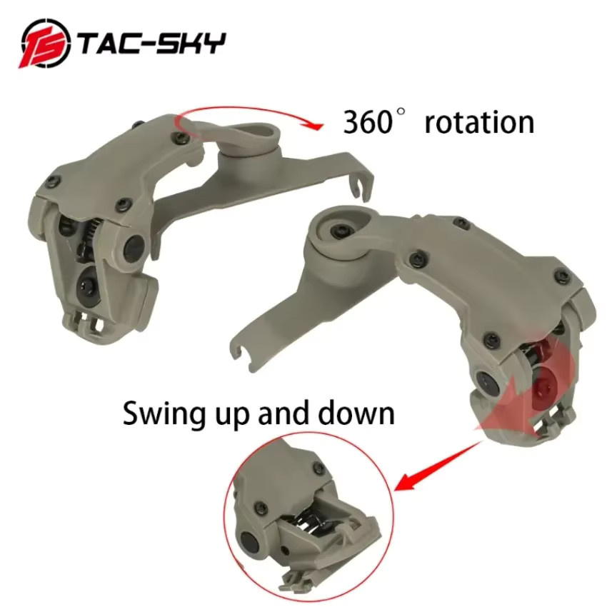 Ts TAC-SKY Headset Adapter für MSA Sordin taktische Kopfhörer, Farbe: Schwarz - Bild 3