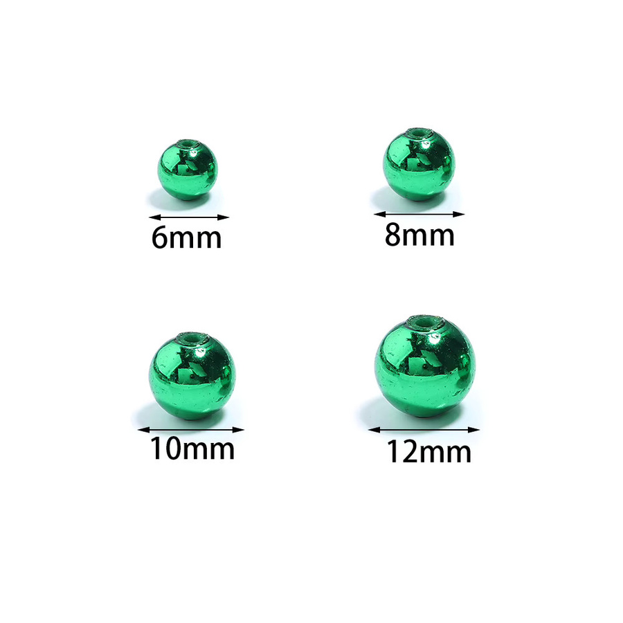 lingsai Acryl Runde Perlen, 8-12mm, Spacer Perlen - Bild 3