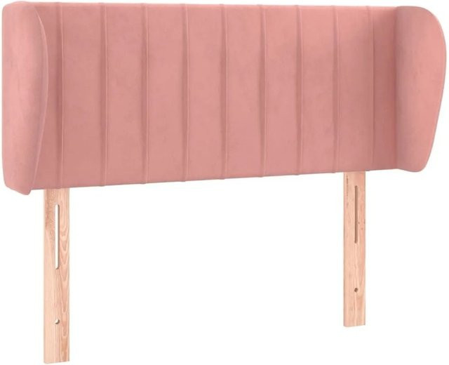 vidaXL Kopfteil mit Ohren in Rosa aus Samt, Breite: 103 cm, Tiefe: 23 cm, Höhe: 78-88 cm - Bild 1