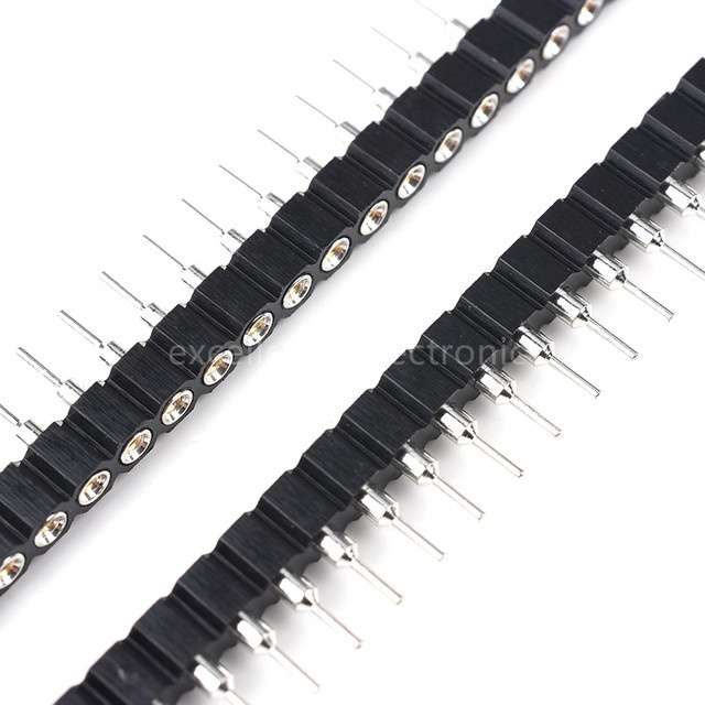 10er Set Einreihige 40Pin Runde Buchsenleiste 2,54mm in Schwarz - Bild 1