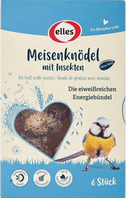 Elles Meisenknödel mit Insekten ohne Netz, 6 Stück - Bild 1
