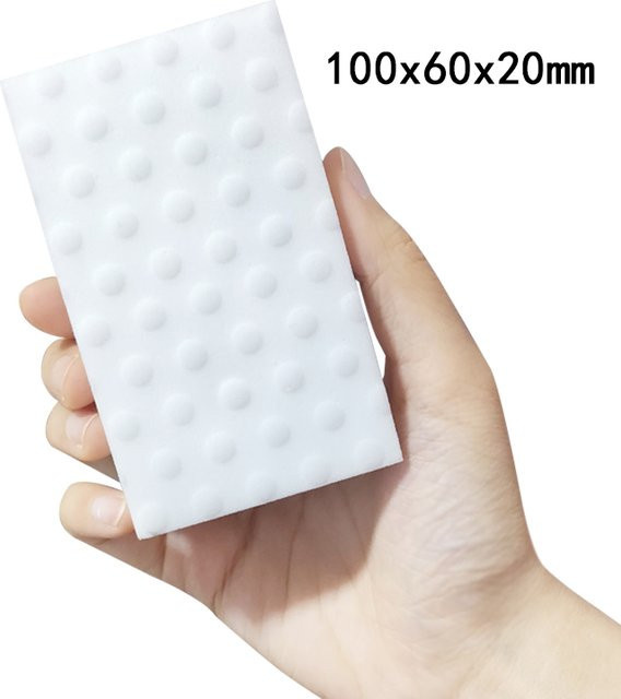 LIYIMENG Magischer Schmutz-Radiergummi-Schwamm in Grün und Weiß, multifunktionale Reinigungspads für Küche, Badezimmer und Wände, 2er-Pack - Bild 1