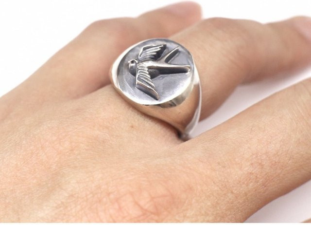 Everoyal Ring Schwalbe, Silber, Vintage, Herren - Bild 1