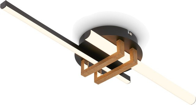 BRILONER LED Deckenleuchte mit Eckprofil aus Holz in Schwarz und Braun, 18 W - Bild 1