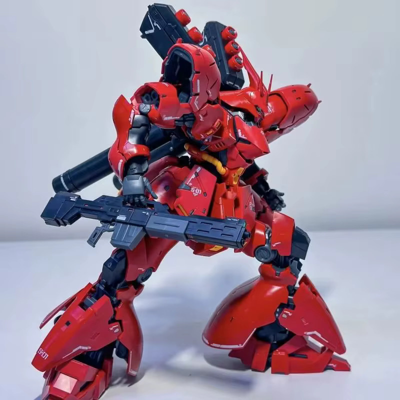 Gao Gao Modell Rg 1/144 Sazabi, Montagemodellbausatz, Actionfiguren, Kunststoff, Rot - Bild 4