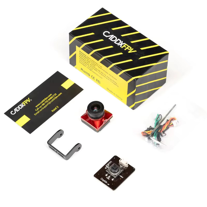Caddx Ratel 2 V2 FPV-Kamera mit 2,1mm Objektiv und umschaltbarem NTSC/PAL Format für RC Drohnen in Schwarz - Bild 3