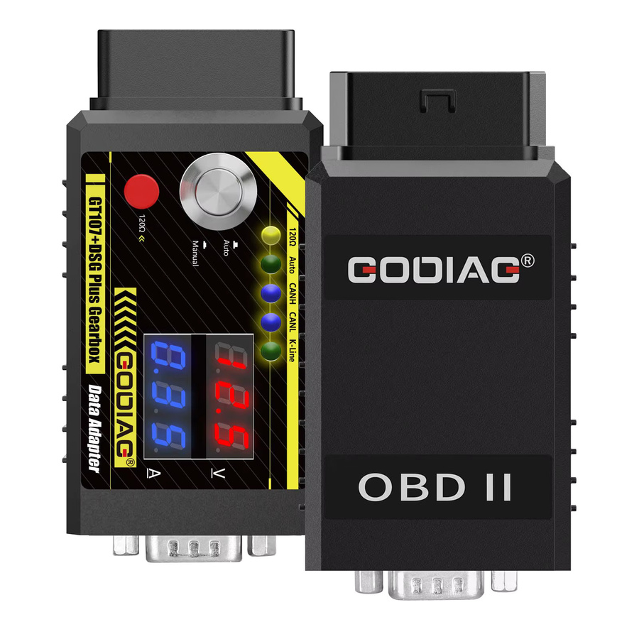 GODIAG GT107+ DSG Plus Getriebe-Datenadapter mit Spannungs- und Stromanzeige in Schwarz für DQ250 DQ200 VL381 VL300 DQ500 DL501 Benz BMW - Bild 6