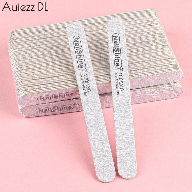 Auiezz DL Holz-Nagelfeilen, 100/180 Körnung, Doppelseitig, Grau, 10/20 Stück - Bild 1