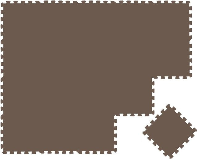 LittleTom Baby & Kinder Puzzlematte aus Polypropylen, 18 Teile, Braun, B/T/H: 30 x 30 cm - Bild 1