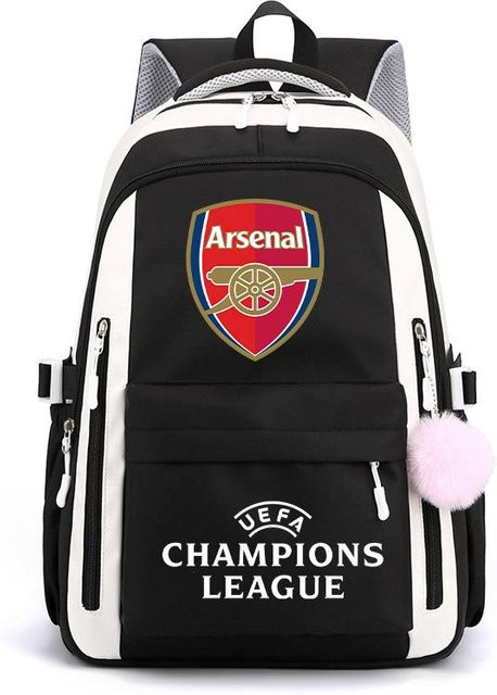 3-teiliges Schulrucksack-Set in Schwarz aus Oxford-Stoff mit großem Fassungsvermögen inklusive Federmäppchen und Schultergurt - Bild 1