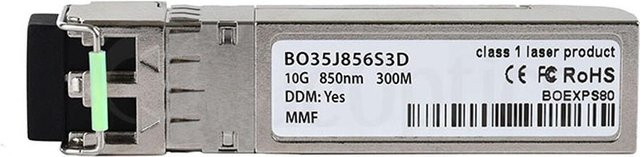 BlueOptics SFP+ Transceiver BO35J856S3D kompatibel mit Extreme Networks, 10GBASE-SR, Multimode Fiber, LC-Duplex, 850nm, 300m, Farbe: Silber - Bild 1