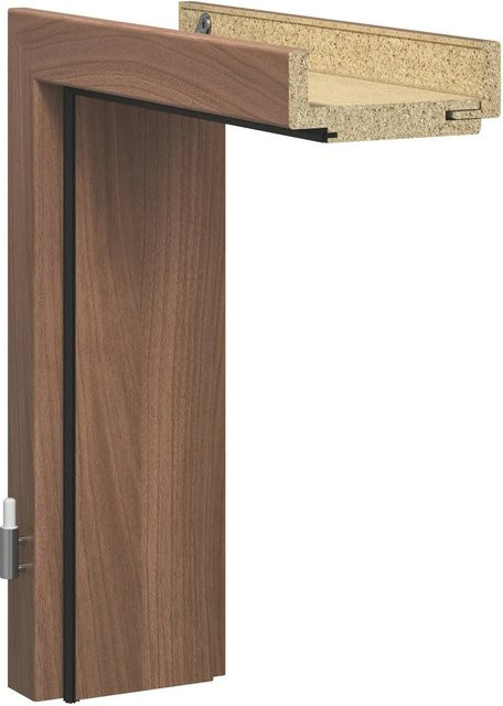 GetaDoor Türzarge Dekor Nussbaum Holznachbildung, Anschlag Rechts, B/H/T: 86 x 198,5 x 14,5 cm, Farbe: Braun - Bild 1