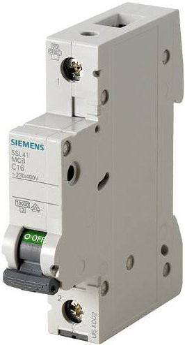 Siemens Leitungsschutzschalter 5SL4102-8, 1-polig, 2A, 230 V / 400 V, weiß - Bild 1