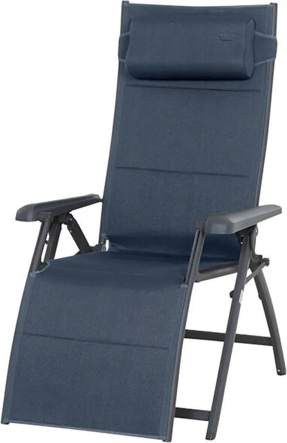 Siena Garden Camping Relaxliege Premium aus Aluminium in Blau mit Armlehnen B/T/H: 84 x 69 x 124 cm - Bild 1