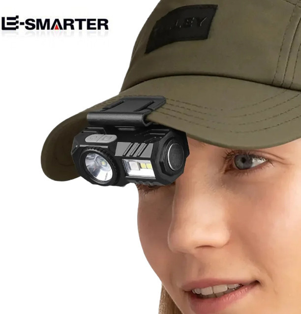 ESMARTER Mini LED Scheinwerfer mit Bewegungssensor, USB aufladbare Camping-Laterne mit Magnet und Clip für Angeln und Warnfunktionen - Bild 1