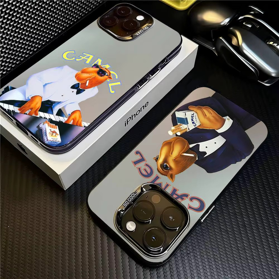 Stoßfeste Handyhülle im Vintage Kamel Zigaretten Design für Apple iPhone 11 bis iPhone 17 Pro Max, matt, Multicolor - Bild 2