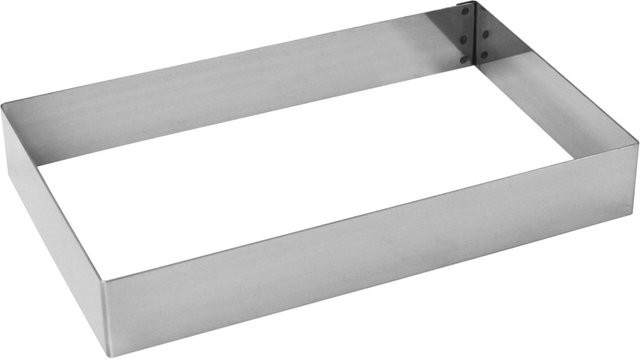Schneider Schnitten- und Backrahmen aus Edelstahl, Silber, B: 26 cm, T: 16 cm, H: 5 cm - Bild 1