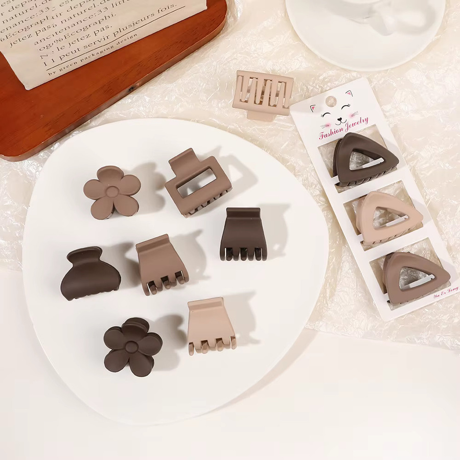 FORWOT Haar Clip Barrettes, Drei-stück Set, Kaffee Farbe, Damen - Bild 2