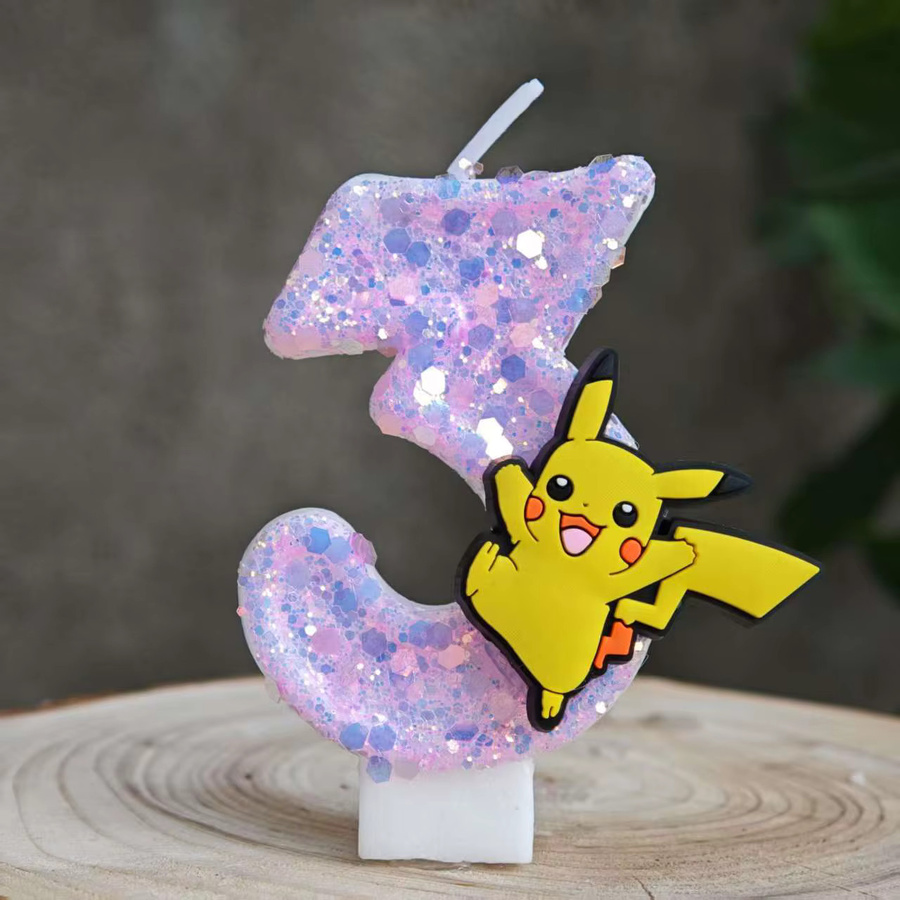 Potdemiel Pikachu Cartoon Geburtstagskerzen-Set in Multicolour für deine Pokémon Tortendekoration - Bild 2