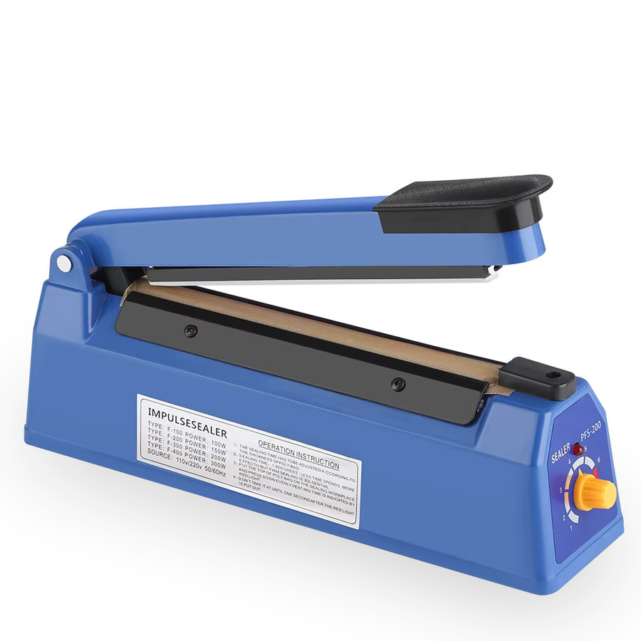 FLAREMORE Manueller Impulse Sealer für die Küche zur Lebensmittelversiegelung, Blau, Siegelbreite: 20 cm - Bild 5