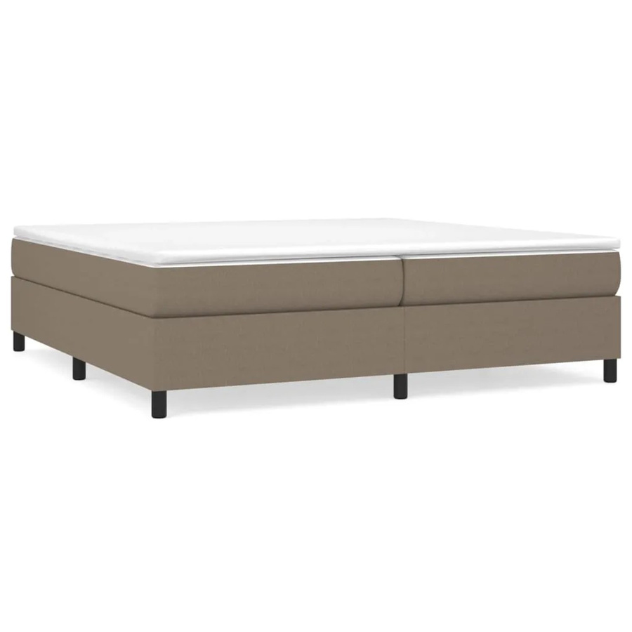 vidaXL Boxspringbett Hybrid mit Matratze und Taschenfedern, Farbe Taupe, B/T/H: 200 x 200 x 35 cm - Bild 2