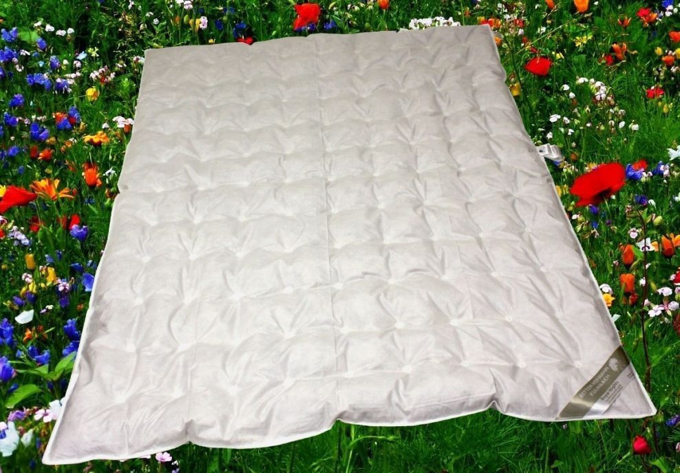 Hofmann Sommer Daunendecke mit Punktsteppung in Weiß, B/H: 155 x 220 cm - Bild 1