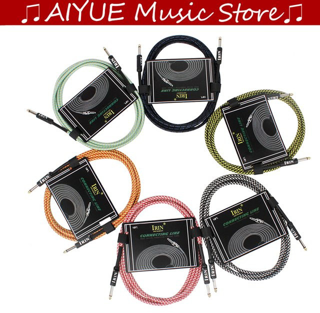 IRIN 3M Gitarrenkabel mit 6,35 mm Stecker, Audiokabel für Verstärker und Instrumente, Multicolour - Bild 1