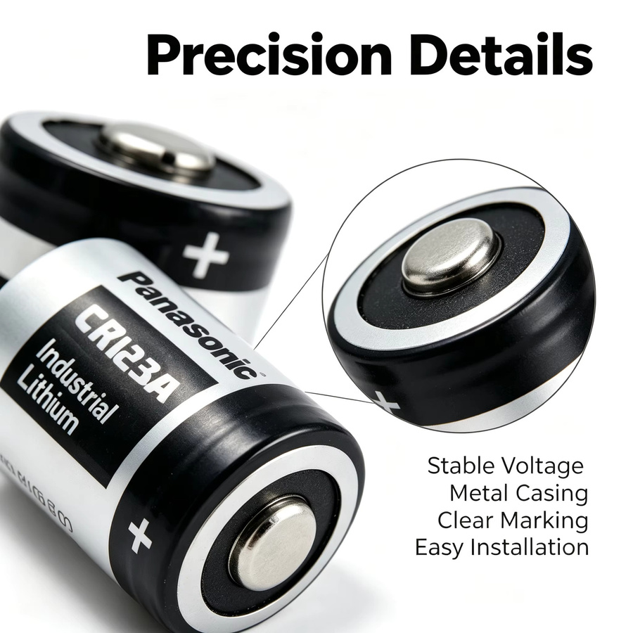 Panasonic CR123A Lithium-Batterie 3V für Arlo Kameras - Bild 3