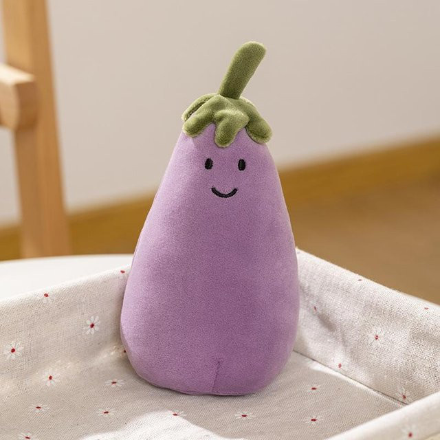 Yiran Furniture Aubergine Chef Puppe Plüsch Kissen Lila Aubergine - Bild 1