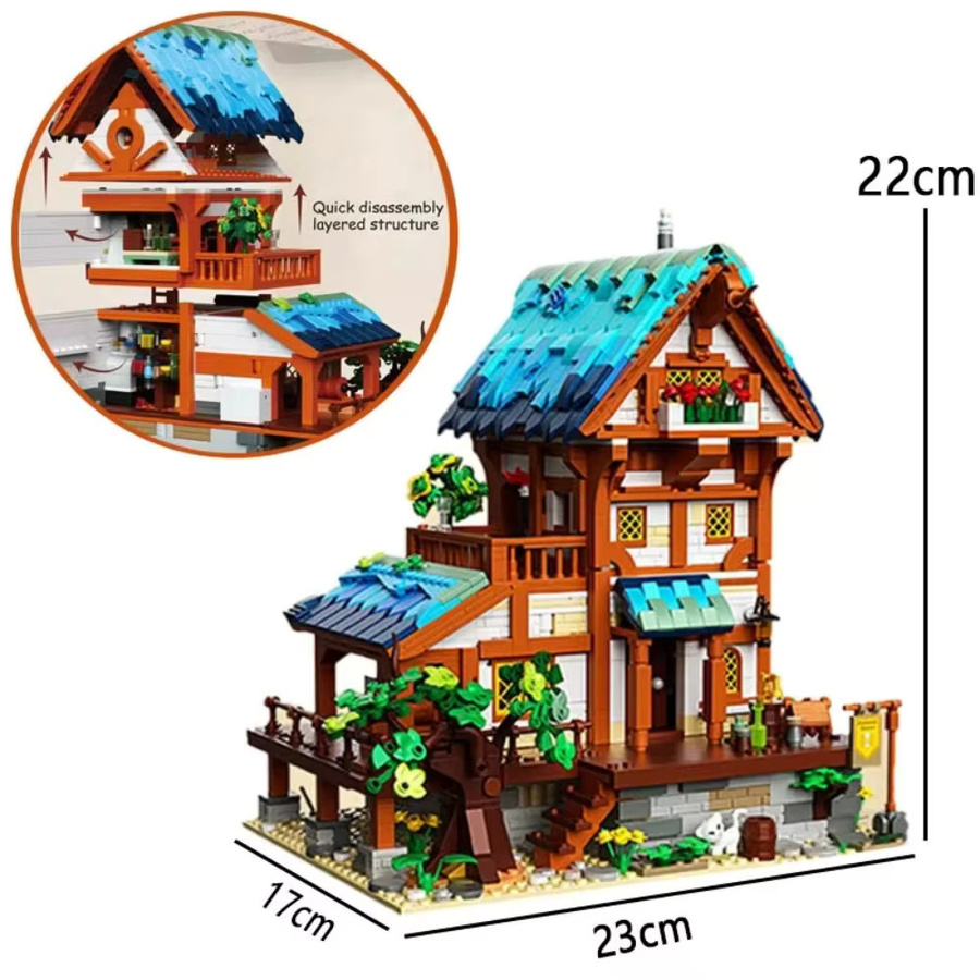 CTMA Micro Castle House Bausteine Set mit Architektur-Figuren in Mehrfarbig - Bild 2