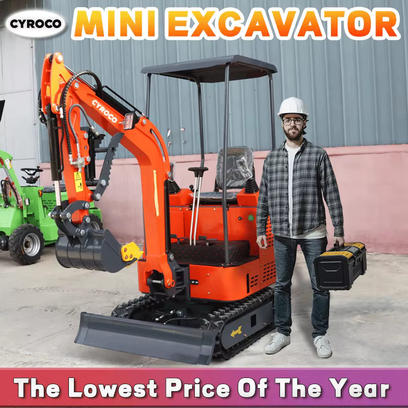 OLOEY Minibagger mit Kubota-Motor in Orange, Raupenbagger mit EURO 5 EPA-Motor - Bild 2