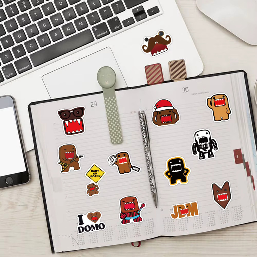 GOGOTU Domo Kun Aufkleber, Domo JDM Style Graffiti-Sticker, 50-teiliges Set, Bunt / Mehrfarbig - Bild 3