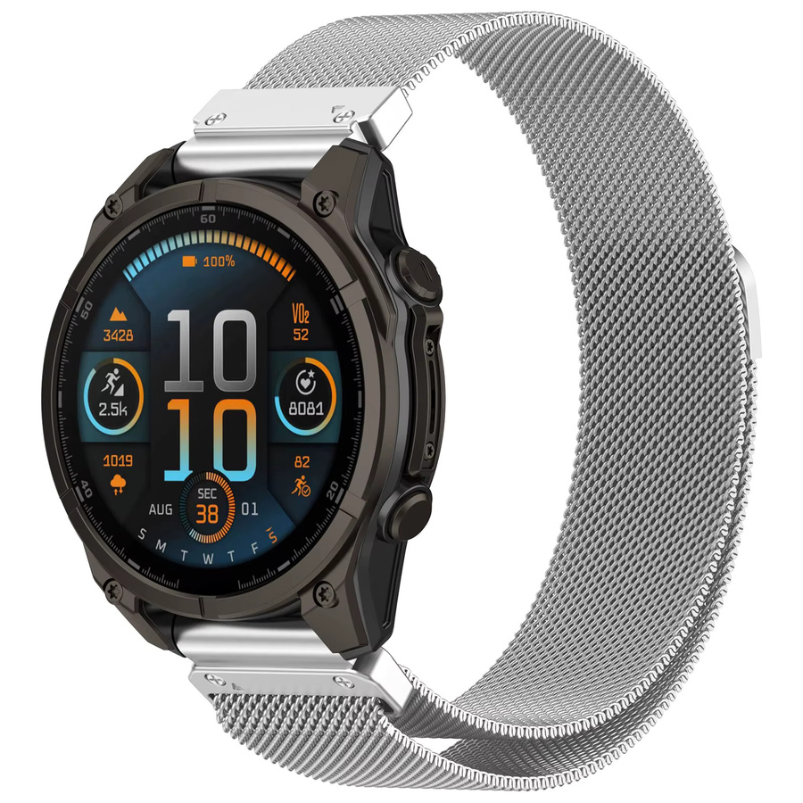 Garmin Uhrenarmband Milanese, Edelstahl, Silber, Unisex - Bild 2