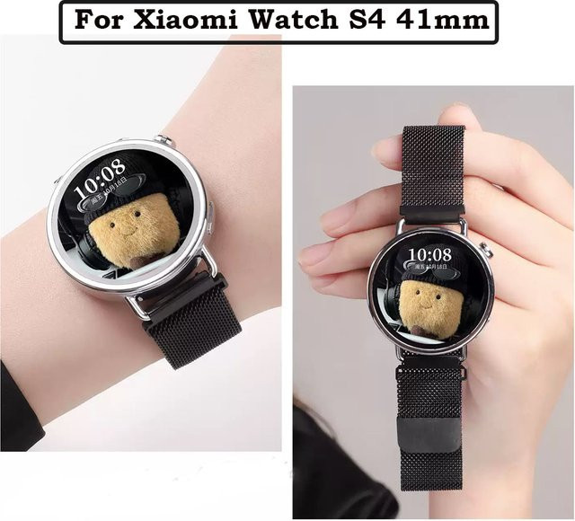Xiaomi Uhrenarmband Milanaise, Edelstahl, Schwarz, Unisex - Bild 1
