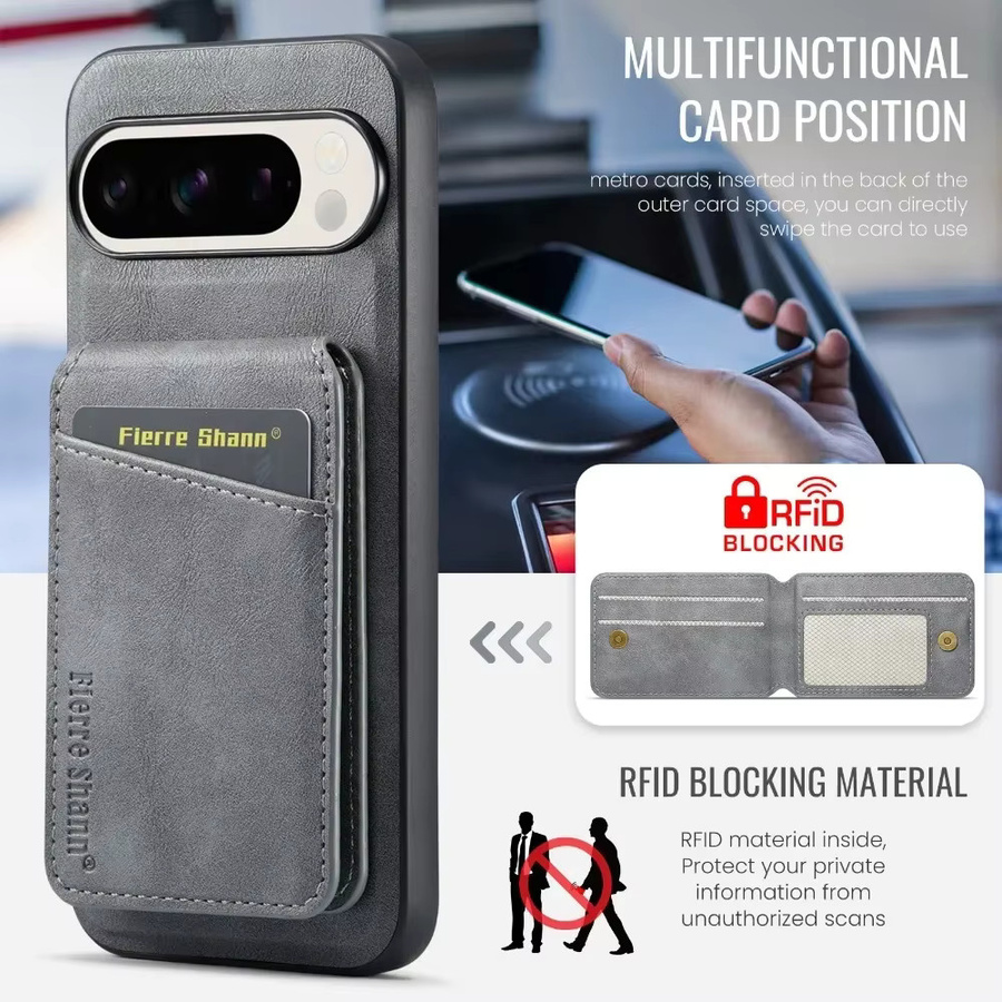2-in-1 Lederbrieftasche und MagSafe Magnetische Handyhülle mit Kartenhalter für Google Pixel 10 Pro 9 8 7 XL Pro in Blau - Bild 2