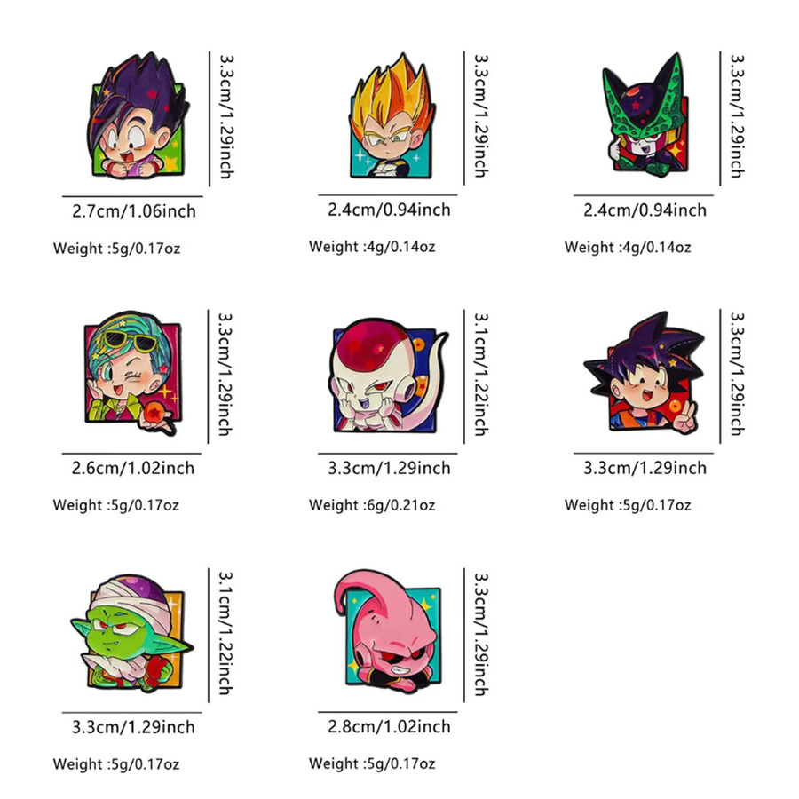 Bandai Dragon Ball Anime Anstecknadeln, 8-teiliges Set - Bild 4