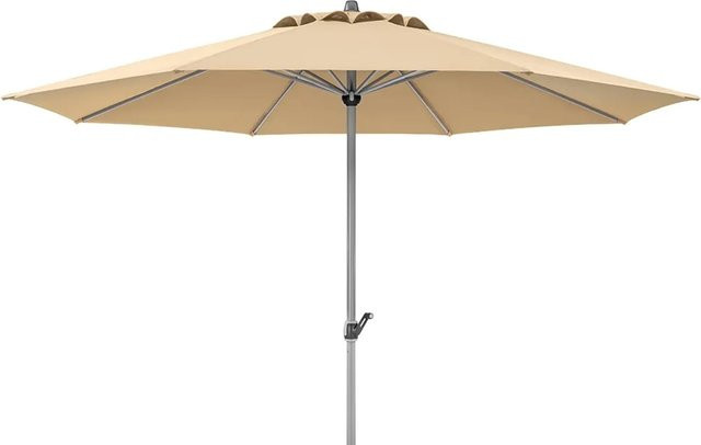 Schneider Marktschirm Gemini in Beige mit Kurbelmechanik und UV 80 Schutz, Durchmesser: 360 cm - Bild 1