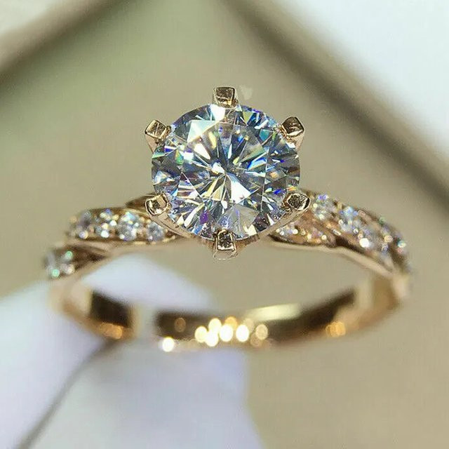Huitan Ring, Zirkonia, Gold, Damen - Bild 1