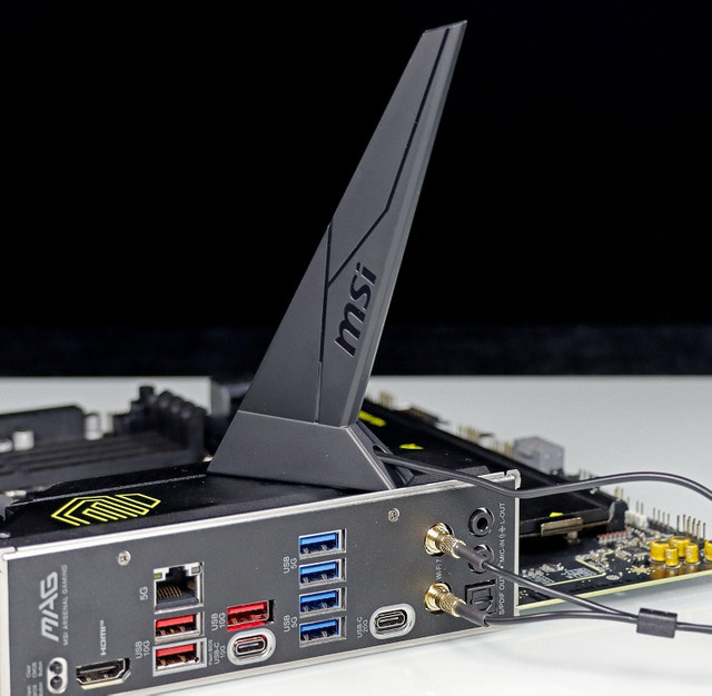 MSI WIFI7 Antenne in Weiß mit EZ-Stecker für MSI ASUS GIGABYTE Motherboard - Bild 1