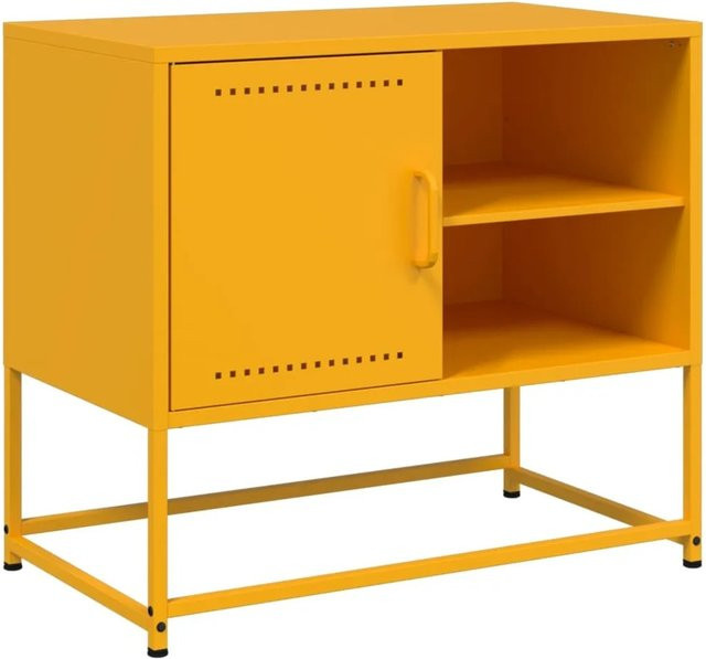 vidaXL TV-Schrank im Industrial-Design aus Metall, Gelb, B: 68 cm, T: 39 cm, H: 60,5 cm - Bild 1